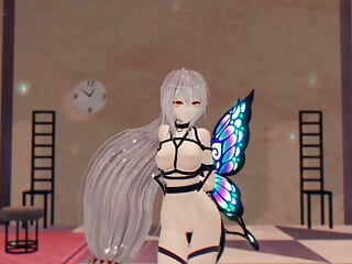 R-18 Arknights Skadi X Butterfly And Insects Dream Of You - Xbutterflysmmd - Emerald Wings Color Edit Smixix free video