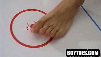 Stud Tugs On His Cock And Plays Air Hockey With His Feet free video