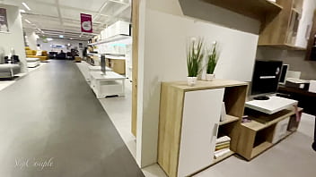 Public Handjob In Furniture Store:p Risky And Crazy Cumshot free video
