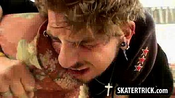 Skater Hunk Getting His Ass Slapped By Two Studs free video