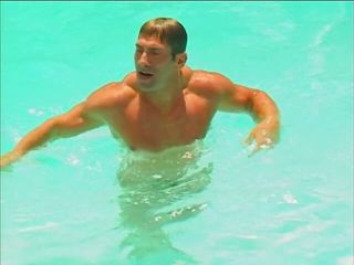 Young Blonde Cutie Pie Was Take To Brown Town By Muscular Pool Swimmer free video